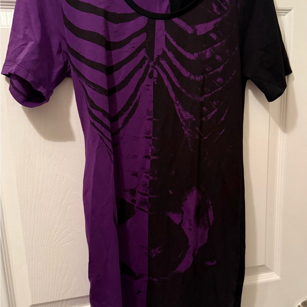 Iron Fist Purple and Black Graphic TShirt Dress Halloween